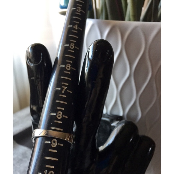 EXPRESS Inset Pavé Rhinestone Sterling Silver Ring - Picture 3 of 5